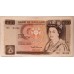 GREAT BRITAIN UK 1979 . TEN  10 POUNDS BANKNOTE . ERROR . WET INK TRANSFER